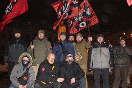 В Києві політична партія УНА - УНСО провела Марш пам'яті Михайла Жизневського. 0
