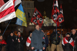 В Києві політична партія УНА - УНСО провела Марш пам'яті Михайла Жизневського. 8