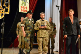 У Франківську бійців АТО нагородили орденами «За участь у бойових діях УНСО» 3