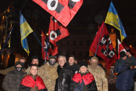 В Києві політична партія УНА - УНСО провела Марш пам'яті Михайла Жизневського. 7